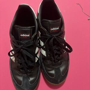 adidas Black & White Samba Leather Sneakers